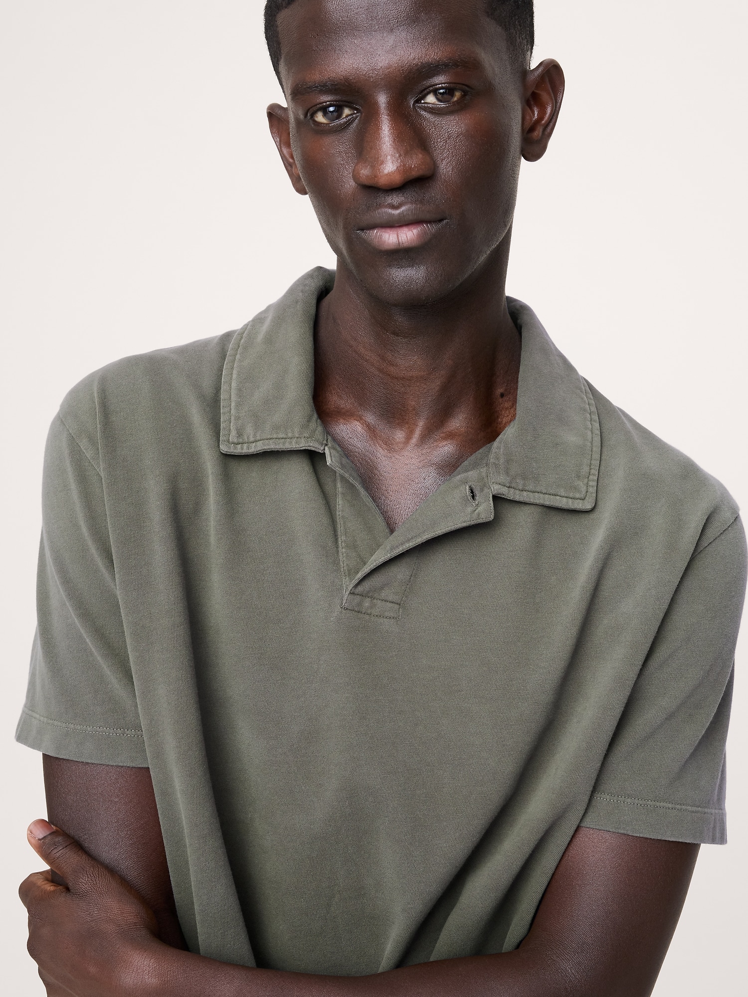 Image number 3 showing, Relaxed Sueded Cotton Polo