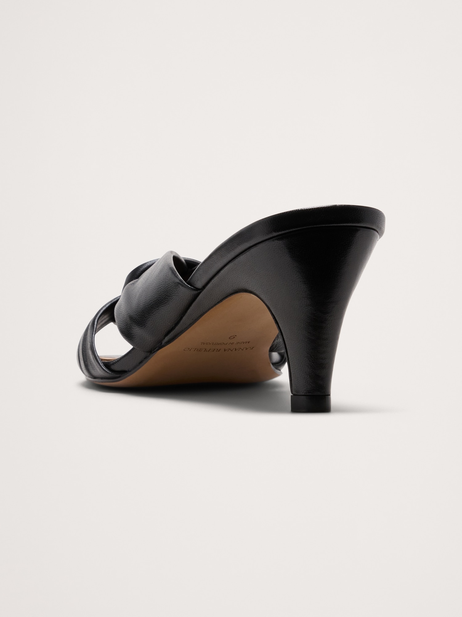 Image number 4 showing, Italian Leather Soft-Knot Heeled Sandal