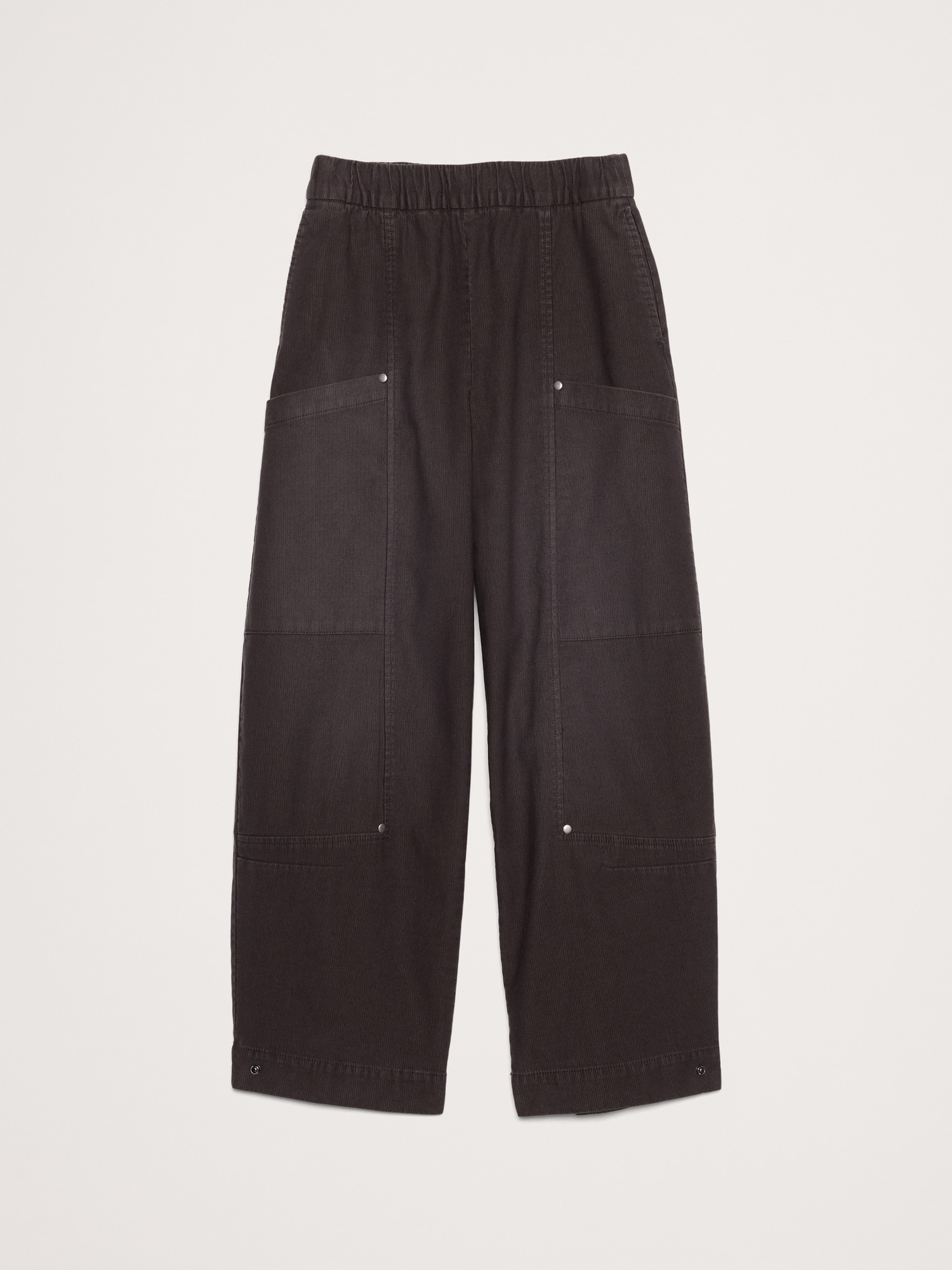 Image number 5 showing, Wide-Leg Textured Twill Pull-On Pant