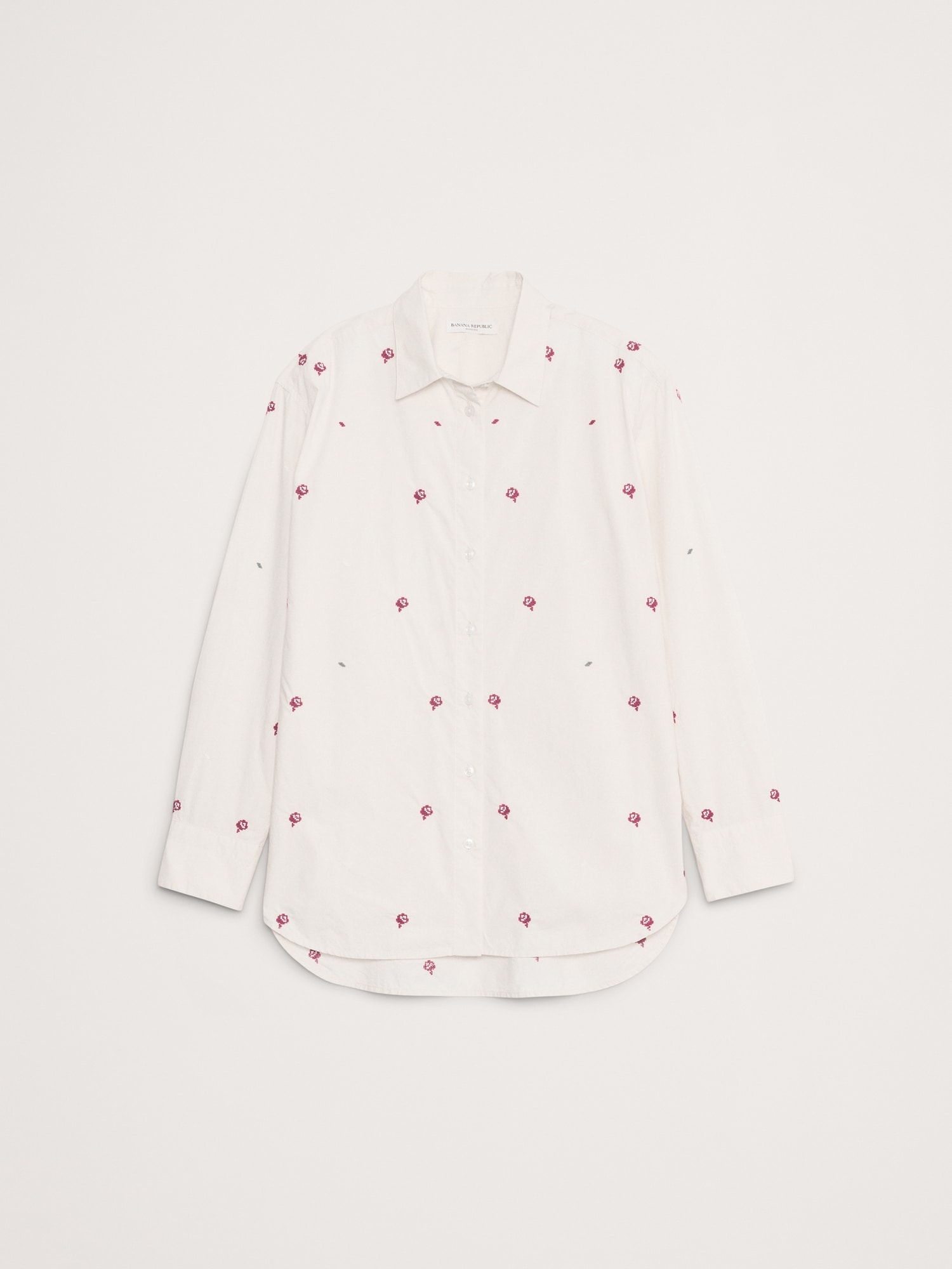 L'image numéro 4 présente Chemisier surdimensionné brodé