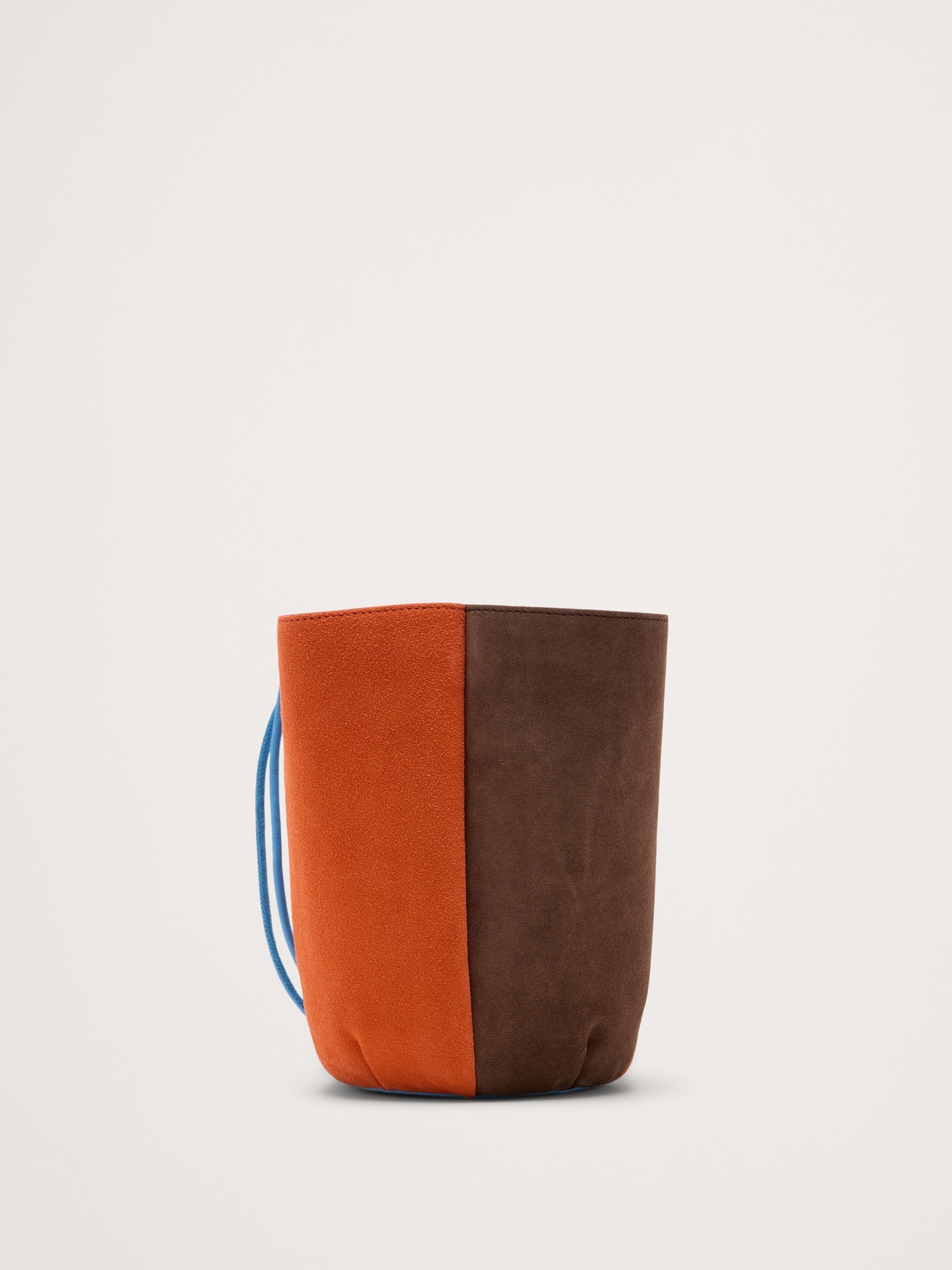 L'image numéro 4 présente Sac tulipe en suède à couleurs contrastantes