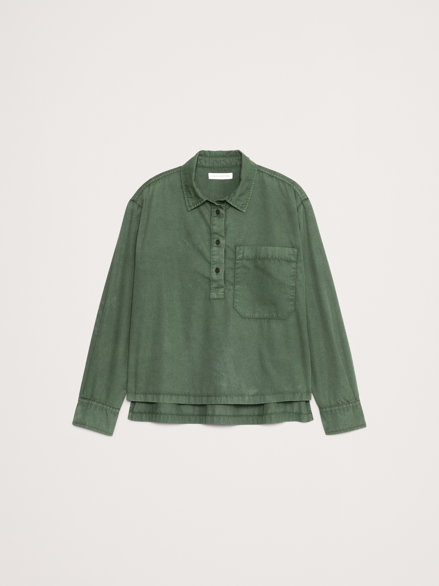 Image number 4 showing, Oversized Cotton Twill Popover Shirt