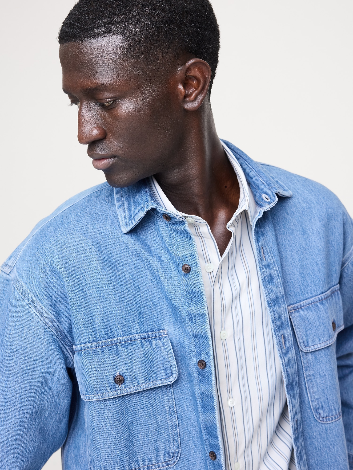 Image number 4 showing, Relaxed-Fit Denim Overshirt