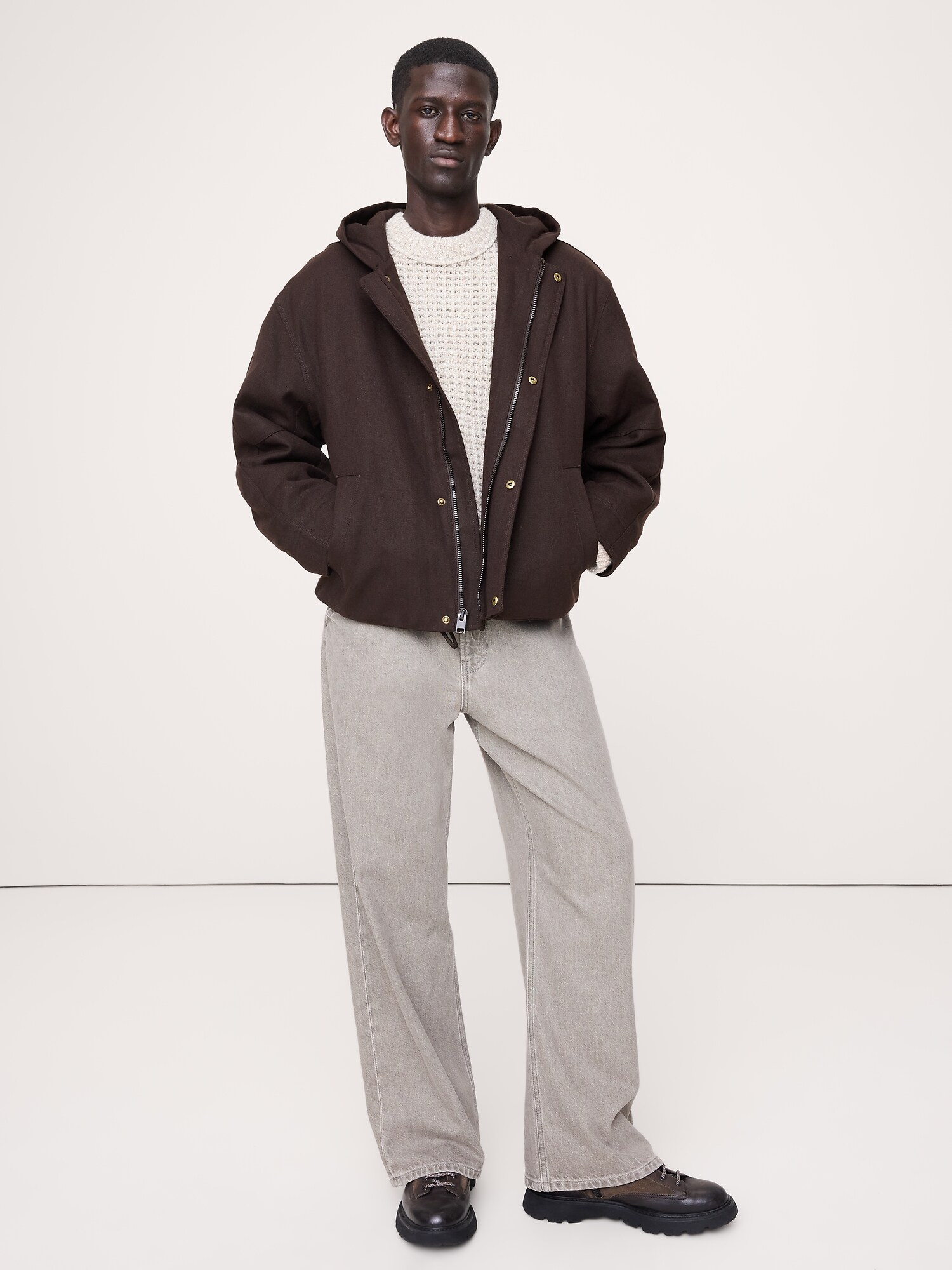 BLOUSON D'AVIATEUR ISOLÉ EN TOILE DE CHANVRE ET DE COTON