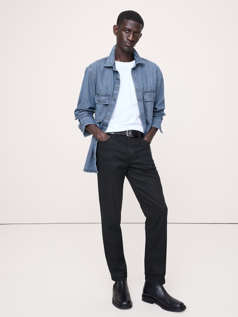 PANTALON VOYAGEUR ÉTROIT EN LIN ET COTON