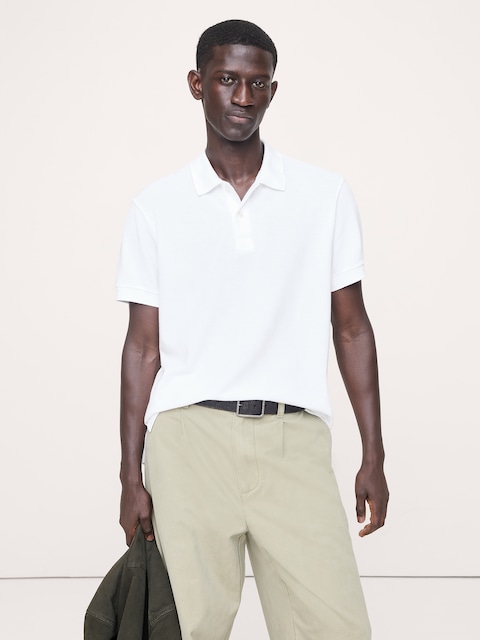 POLO EN PIQUÉ DÉLAVÉ AU SOLEIL