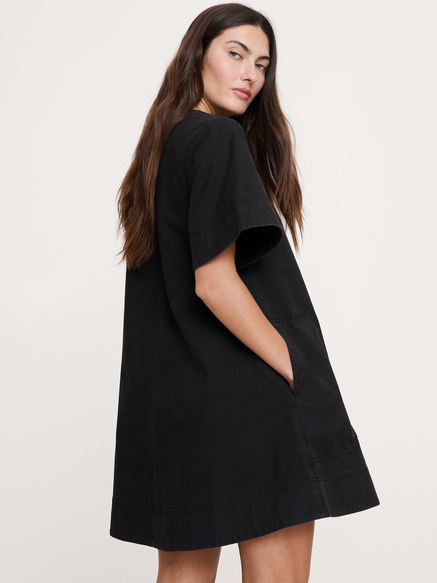 Image number 5 showing, Cotton Canvas Mini Dress