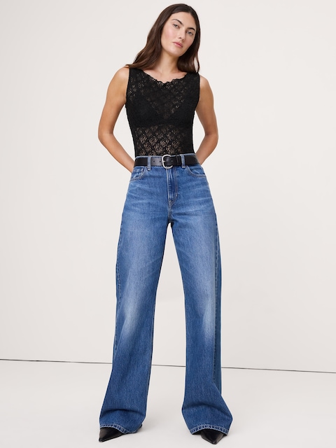 CAMISOLE COL BATEAU À DENTELLE