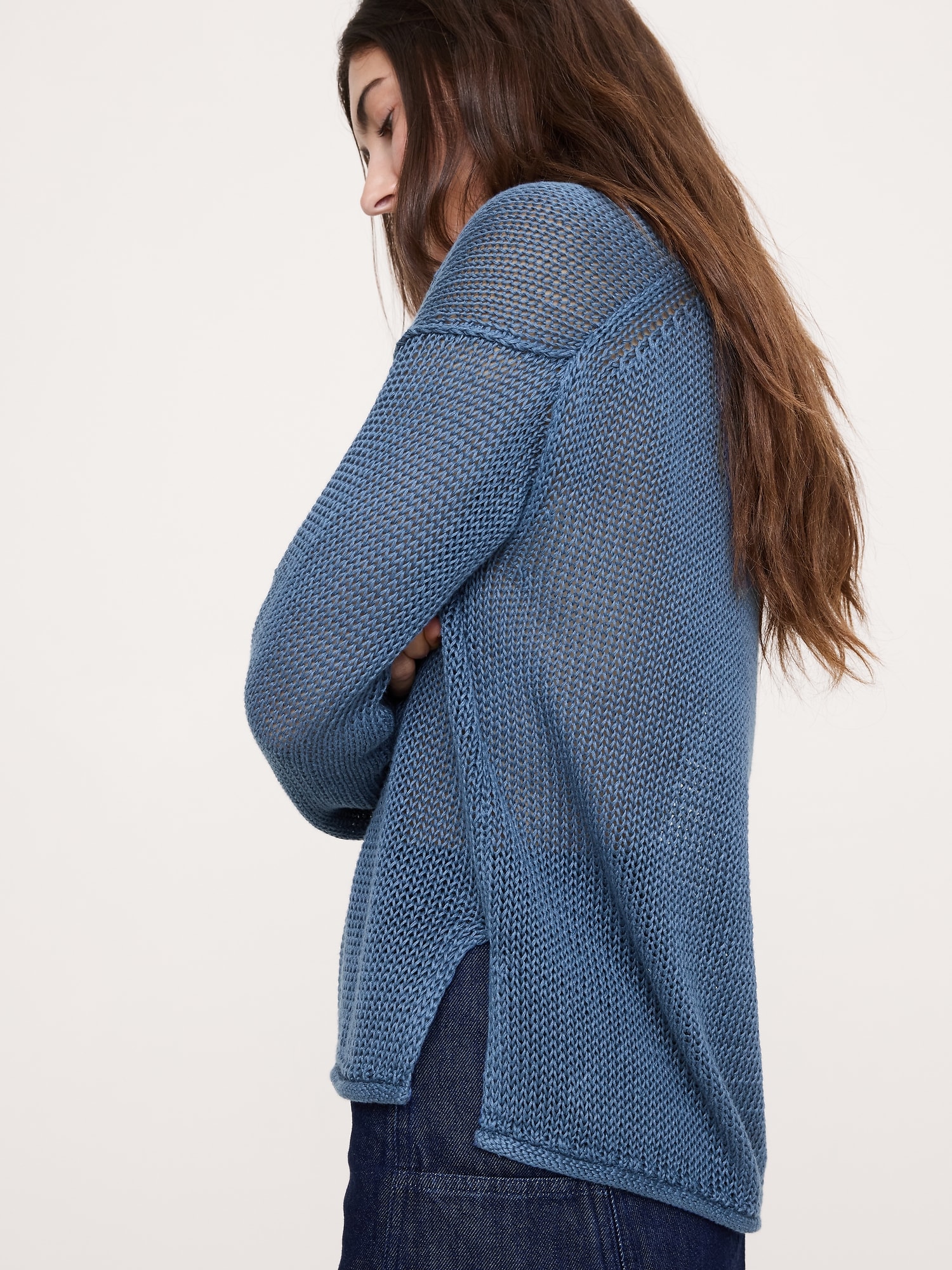 Image number 4 showing, Heirloom Linen V-Neck Sweater