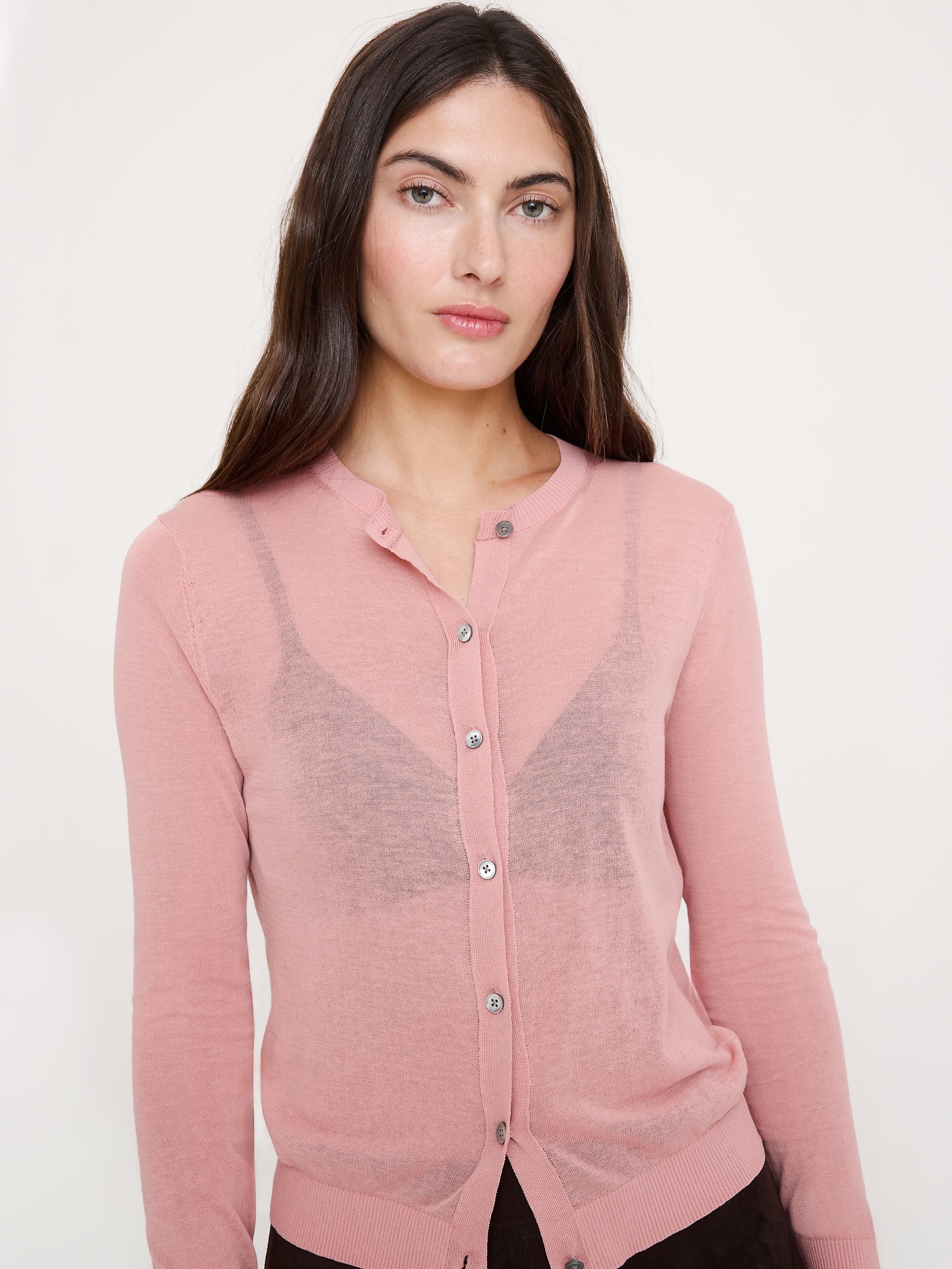 CARDIGAN EN COTON DIAPHANE ULTRA-FIN