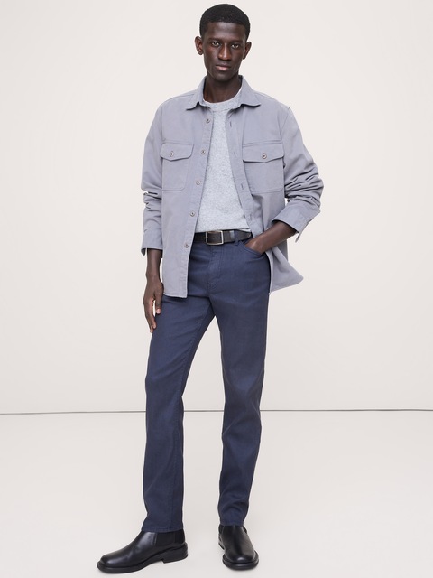 PANTALON VOYAGEUR ÉTROIT EN LIN ET COTON