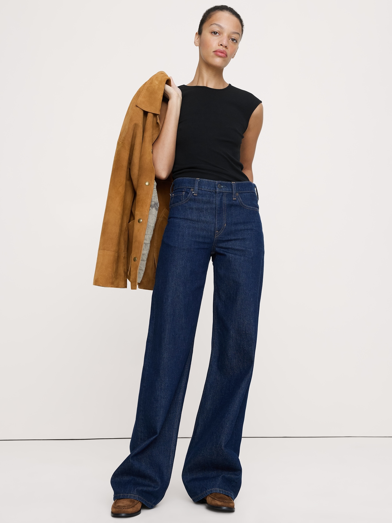 L'image numéro 3 présente T-shirt côtelé à mancherons