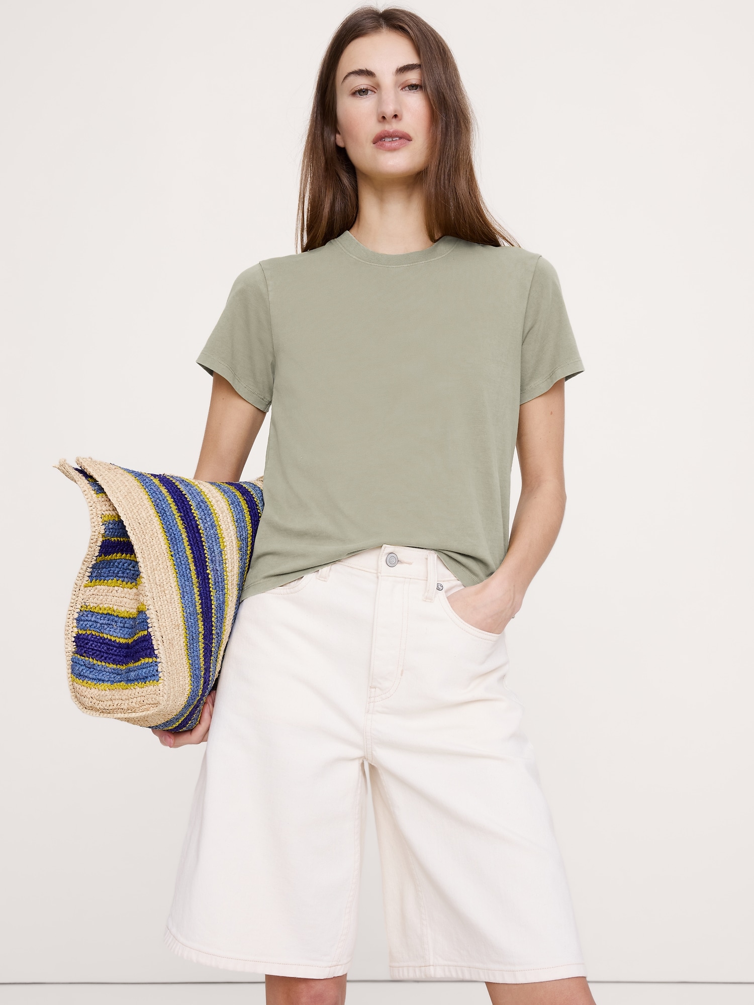 T-SHIRT RAS DU COU EN COTON RÉTRO