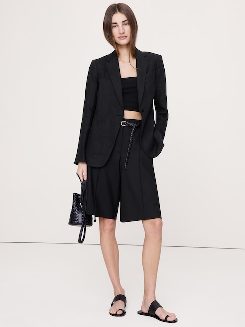 BLAZER AJUSTÉ EN LIN