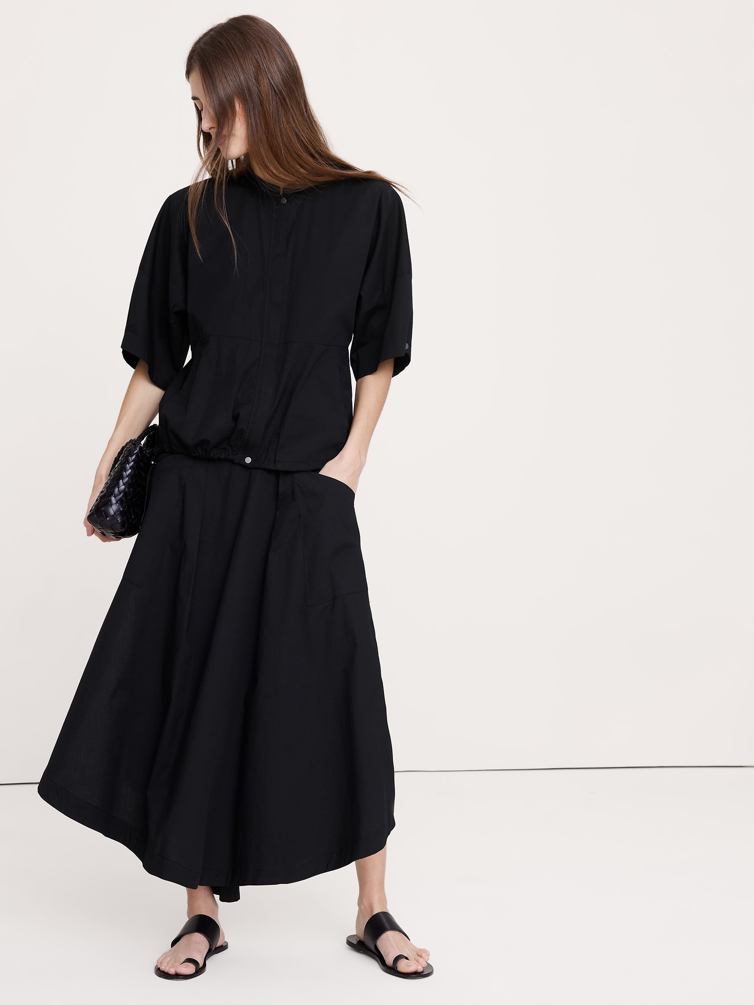 L'image numéro 3 présente Haut en coton extensible à manches bouffantes