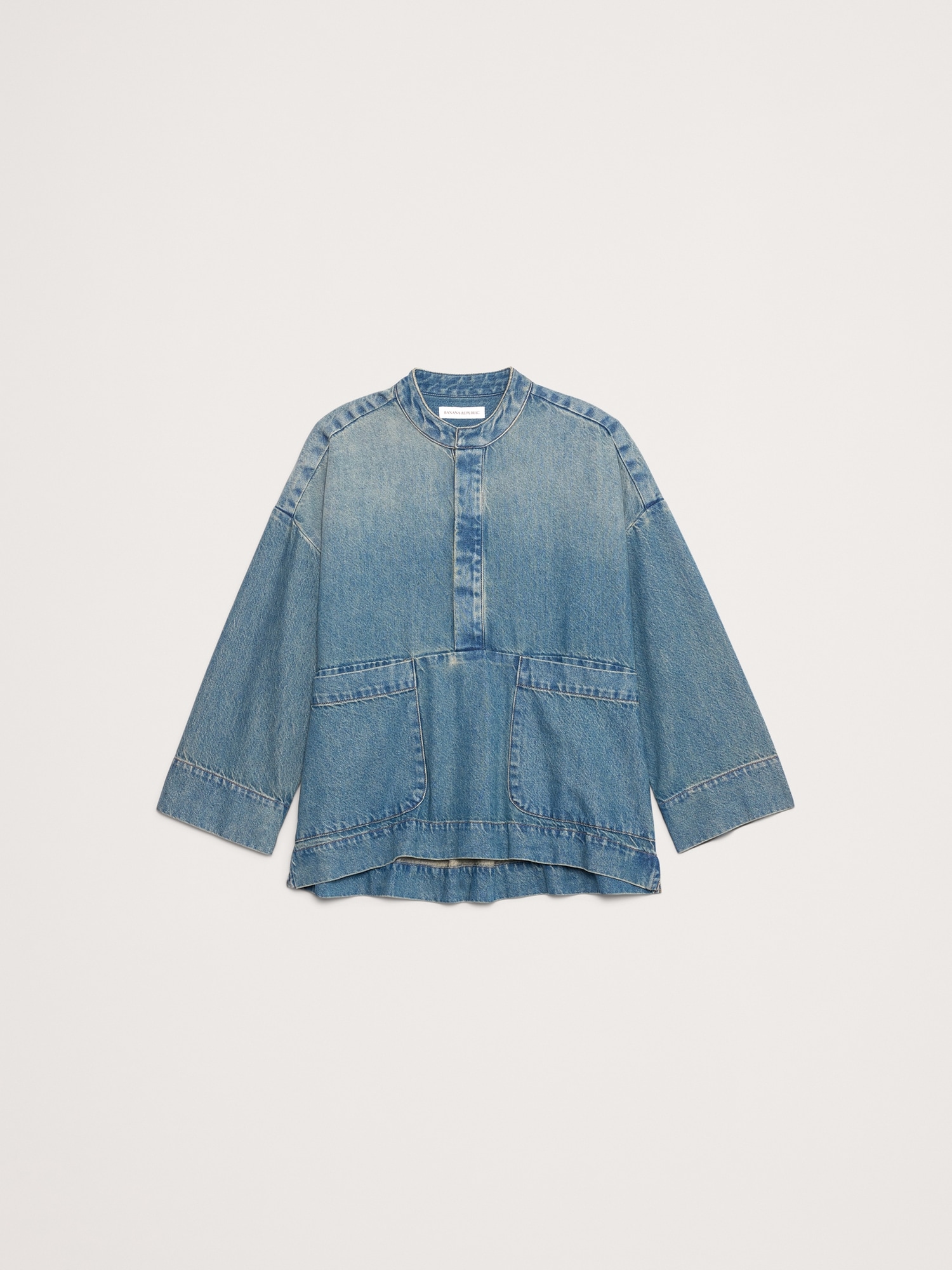Image number 4 showing, Denim Popover Top