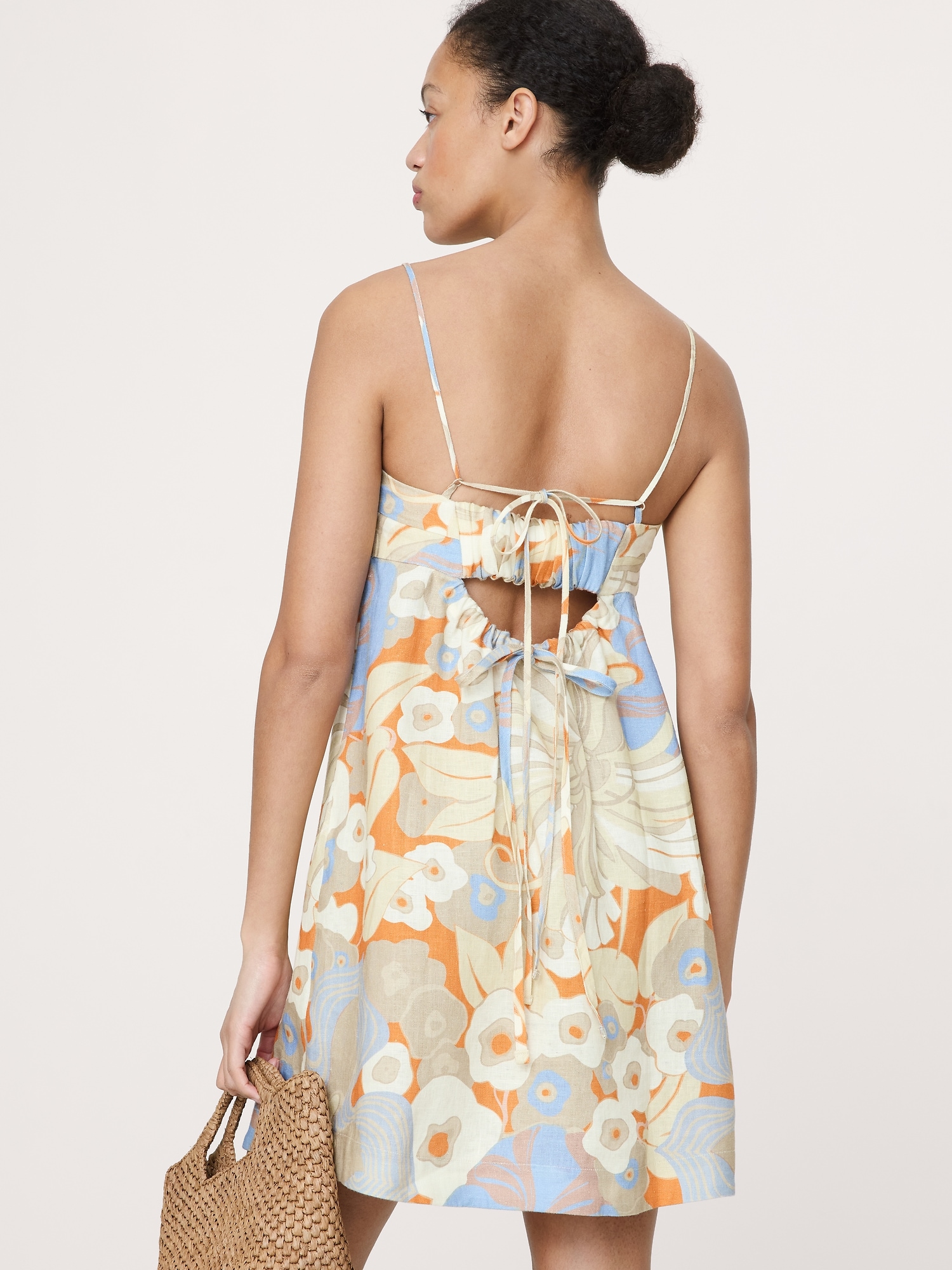 Image number 5 showing, Strappy Linen Mini Dress