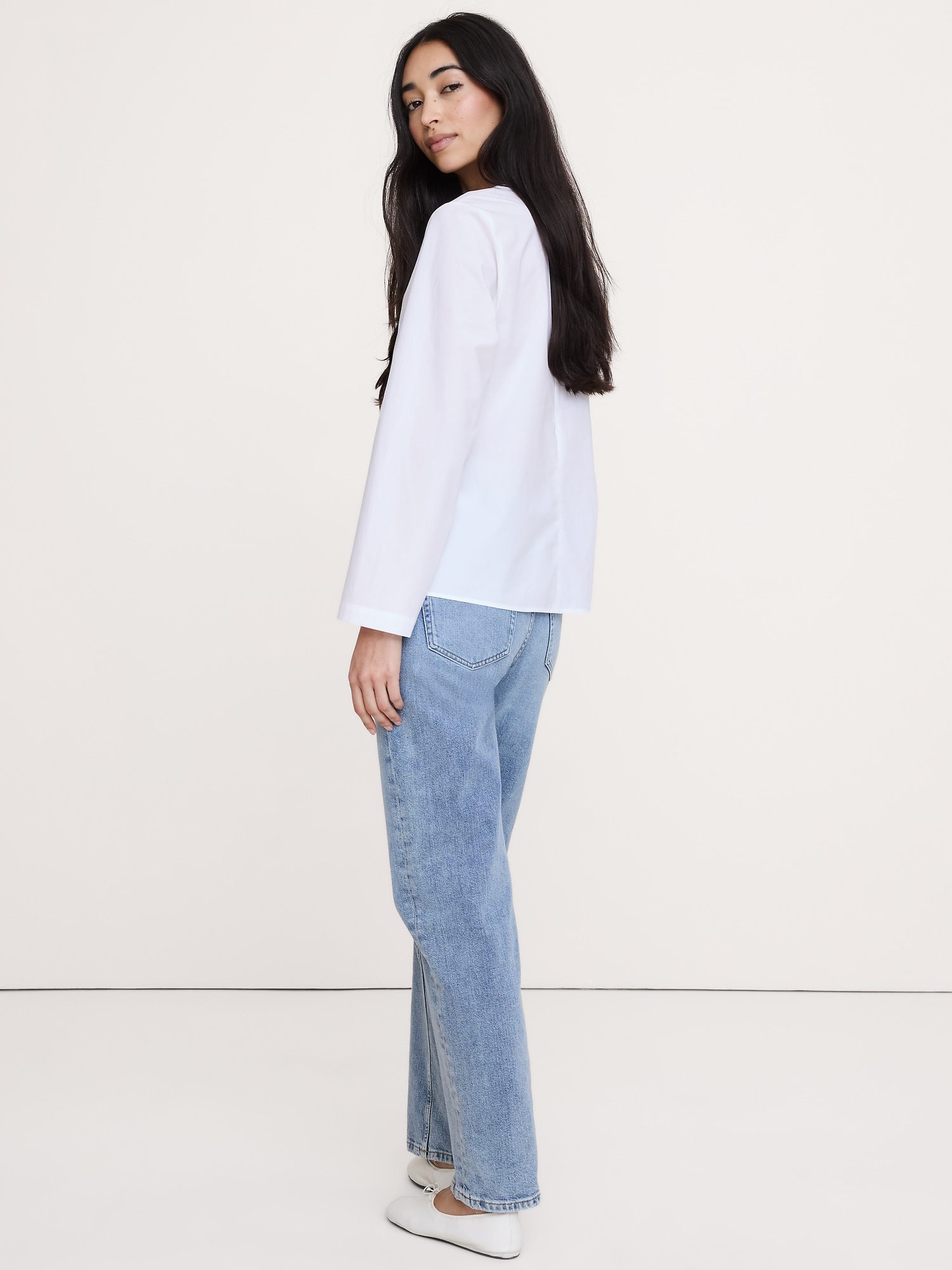 L'image numéro 2 présente Haut torsadé à l’avant en popeline de coton