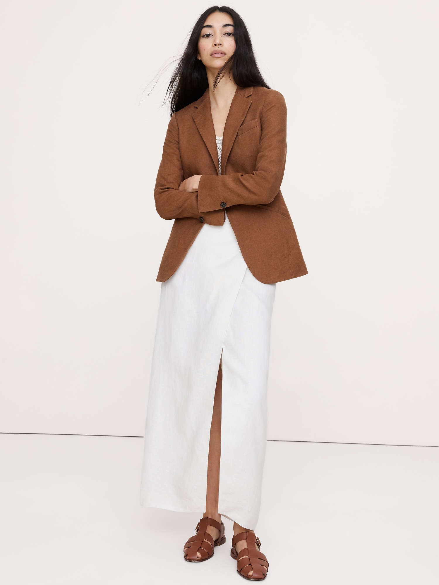 BLAZER AJUSTÉ EN LIN