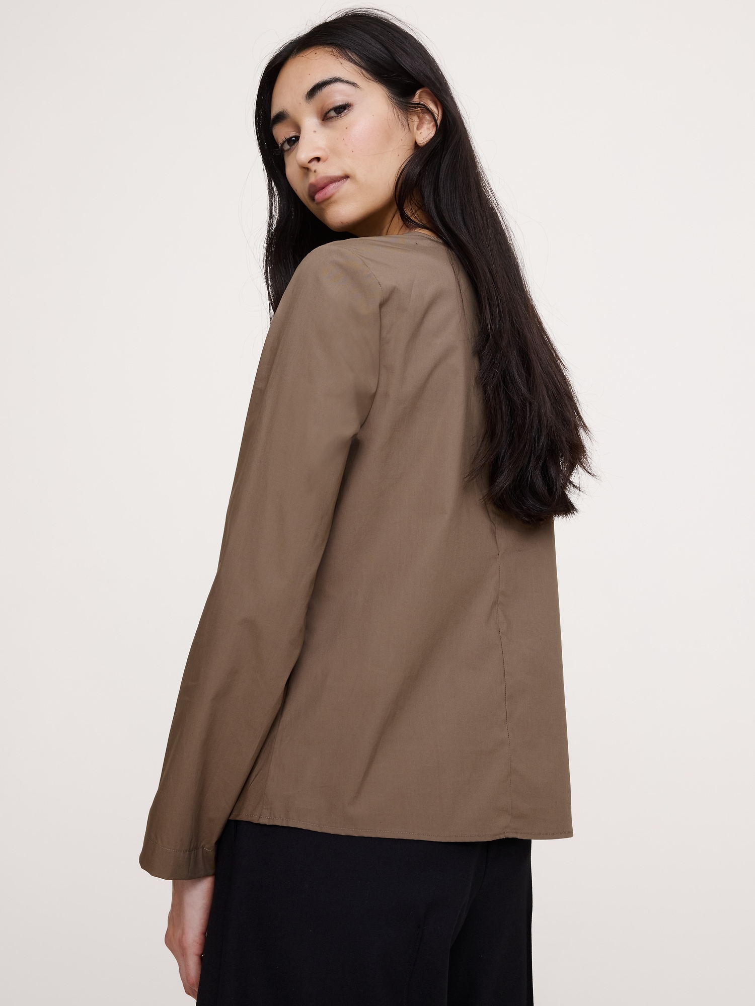 L'image numéro 2 présente Haut torsadé à l’avant en popeline de coton