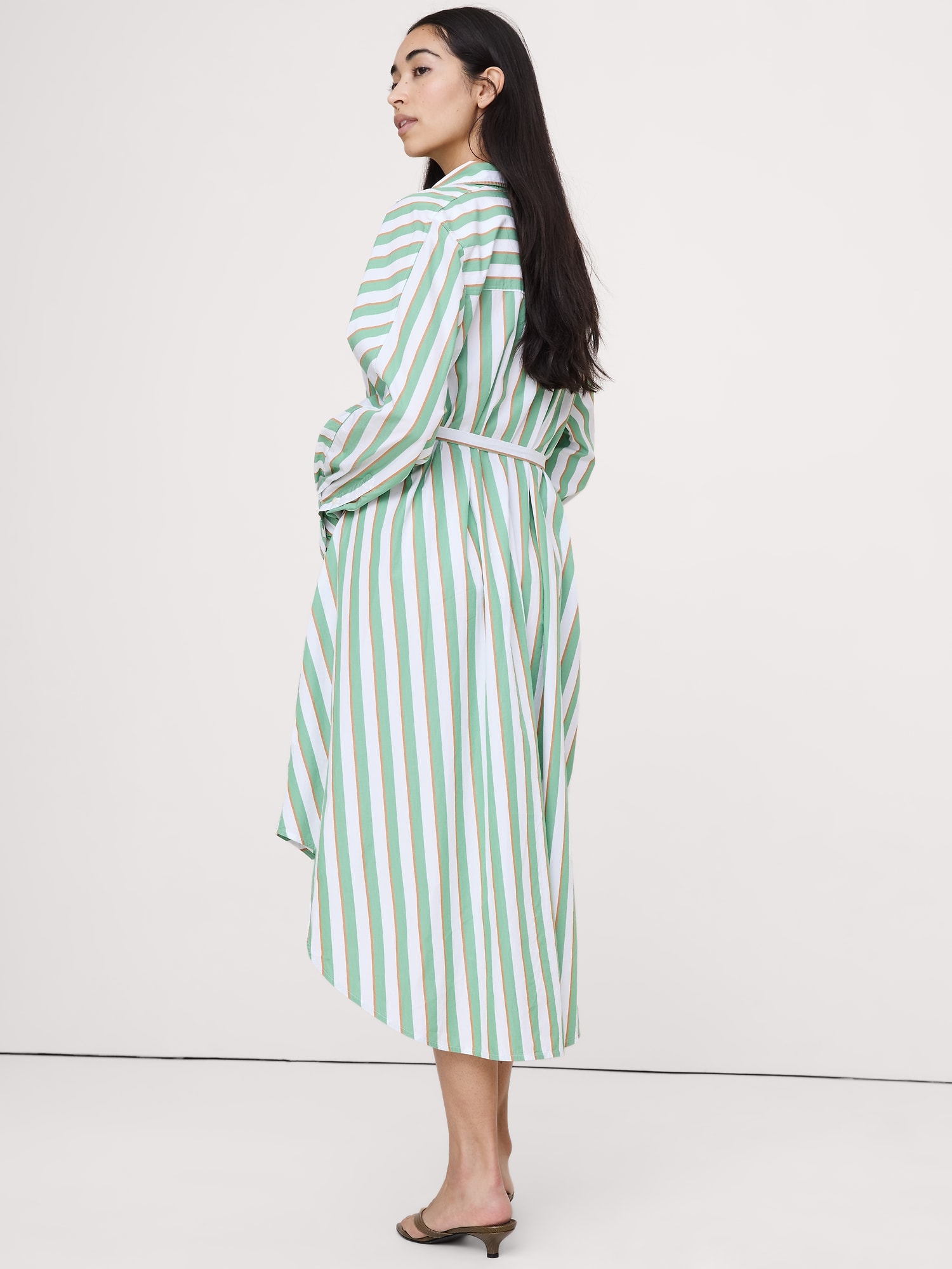 Image number 3 showing, Cotton Poplin Midi Shirt Dress
