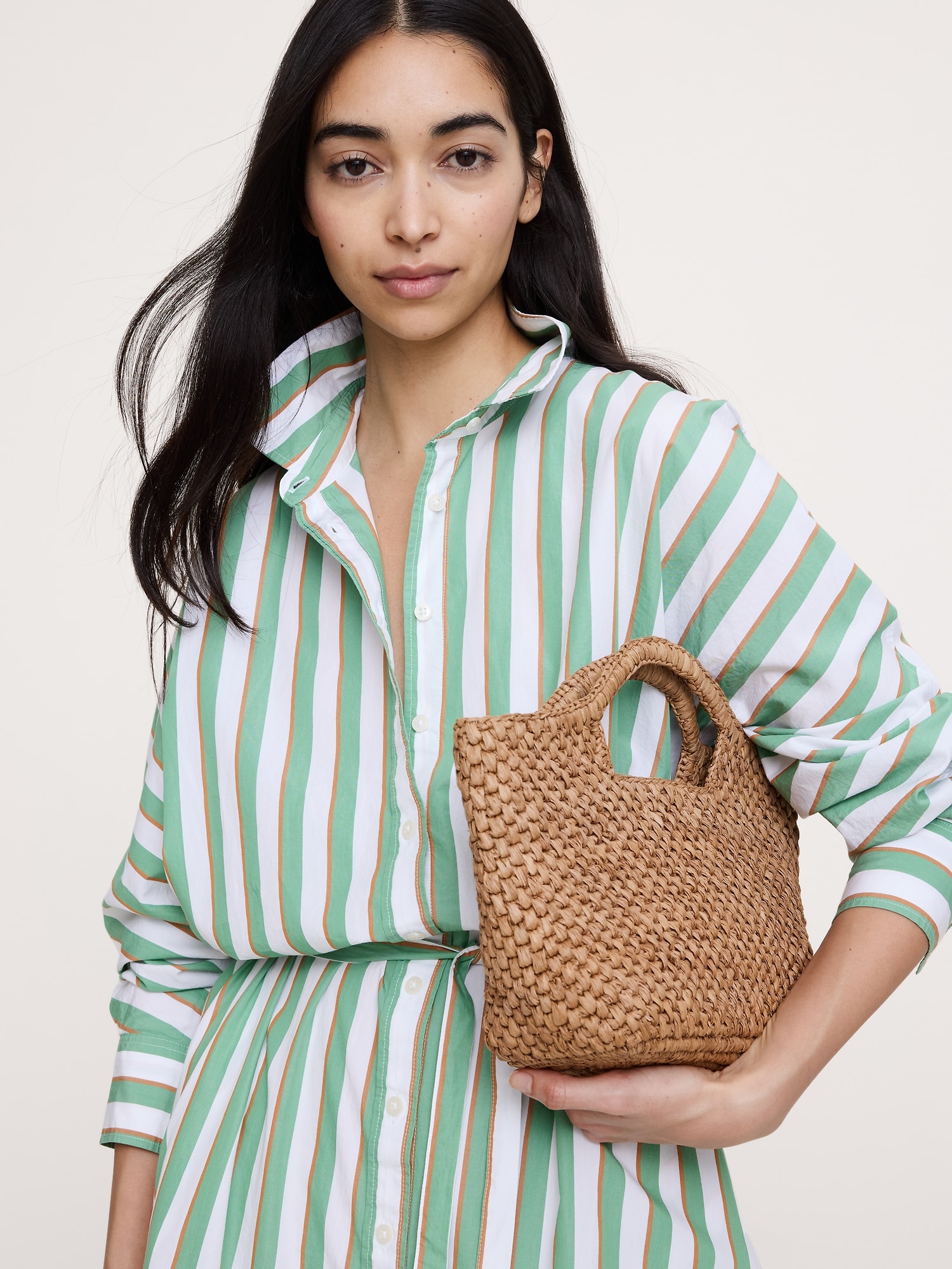 Image number 4 showing, Cotton Poplin Midi Shirt Dress