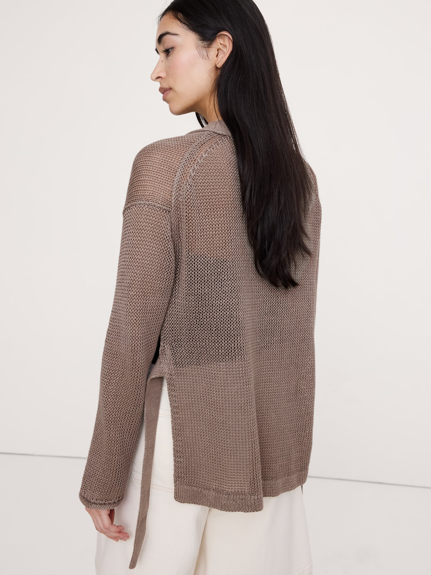 Image number 5 showing, Heirloom Linen Wrap Cardigan