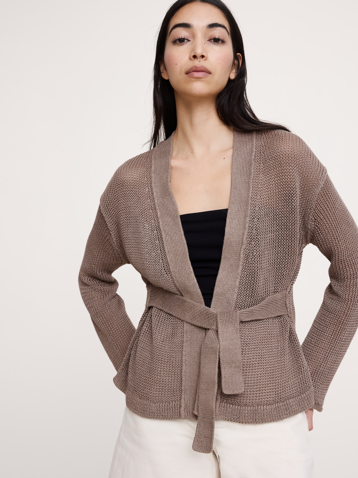 Image number 6 showing, Heirloom Linen Wrap Cardigan