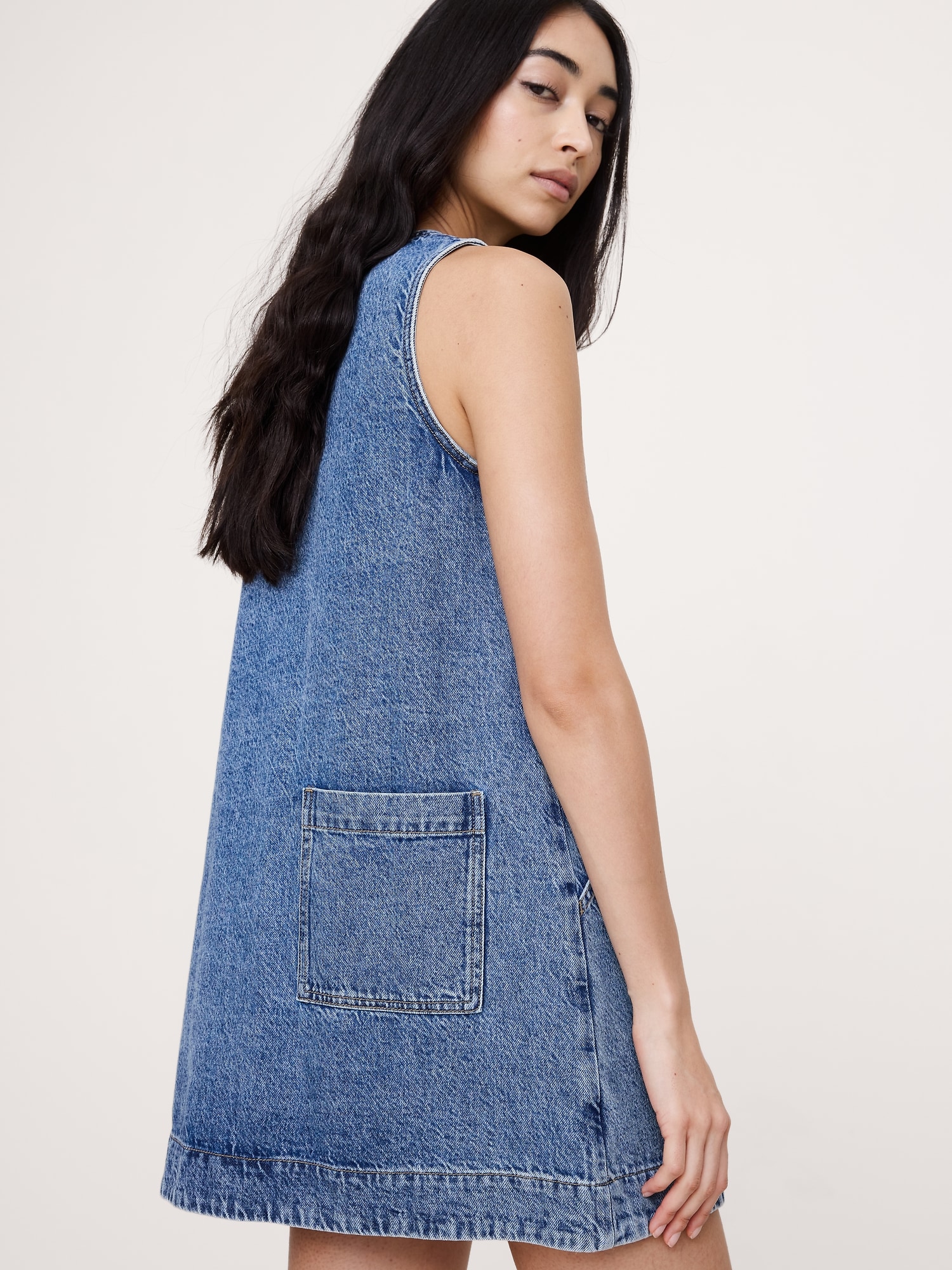 Image number 5 showing, Denim Shift Dress
