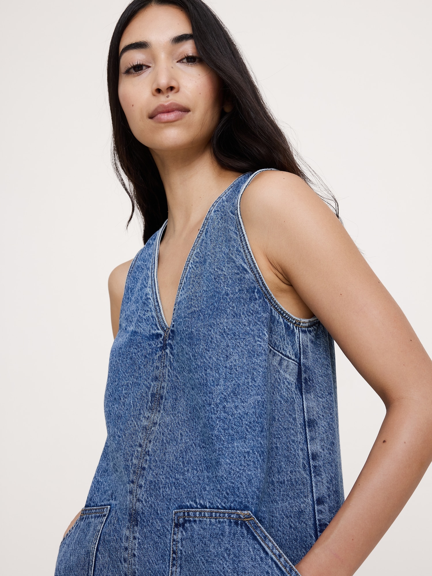 Image number 6 showing, Denim Shift Dress