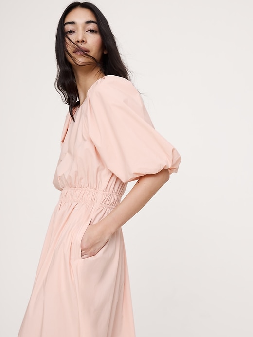 purple midi dress formal Purple Embroidered Chiffon A-Line Midi Dress main image 1