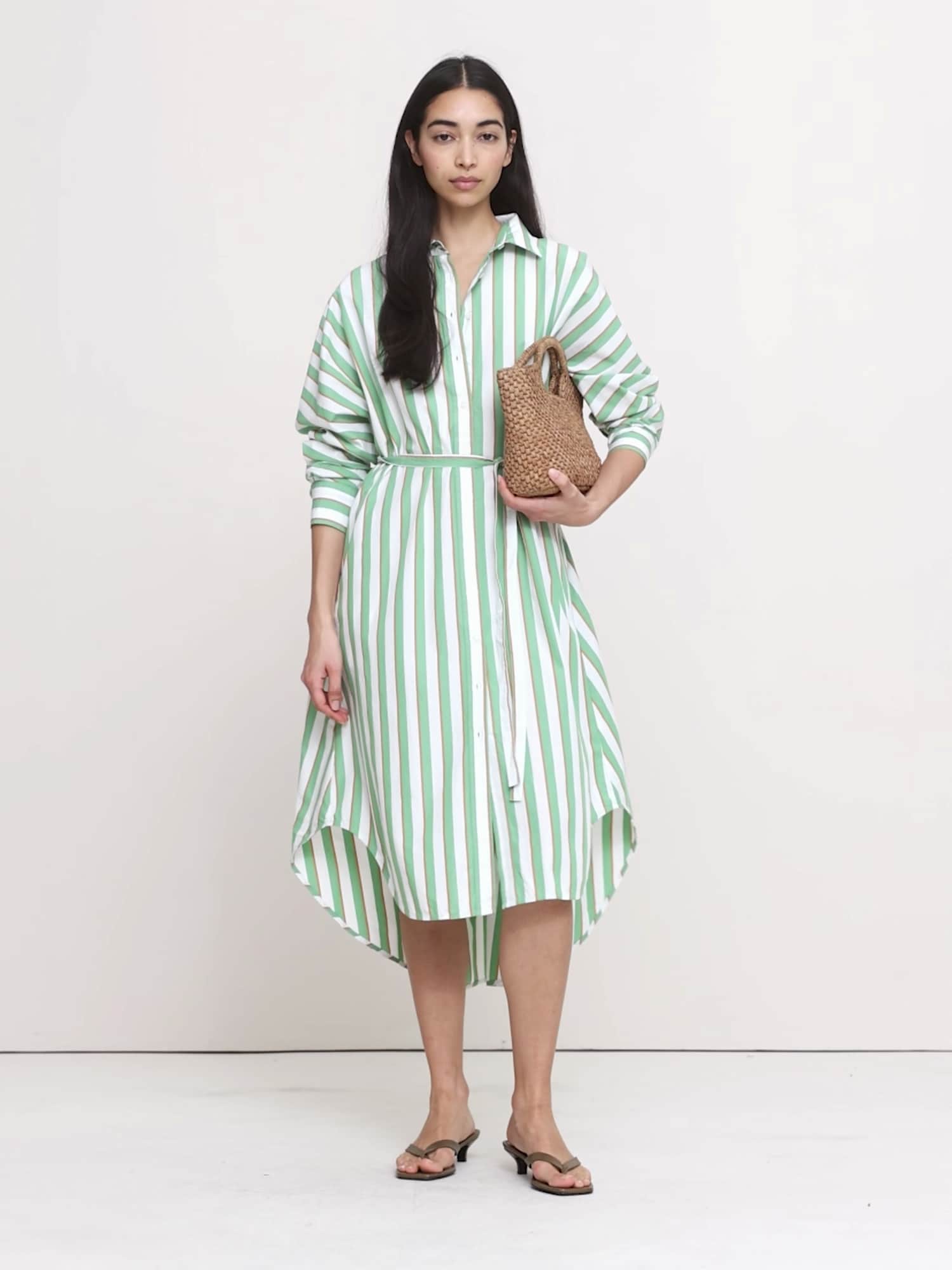Cotton Poplin Midi Shirt Dress
