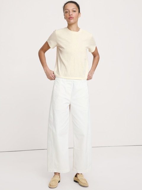 T-SHIRT RAS DU COU EN COTON FLAMMÉ