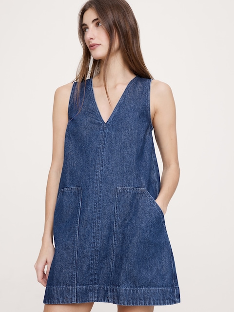 ROBE DROITE EN DENIM