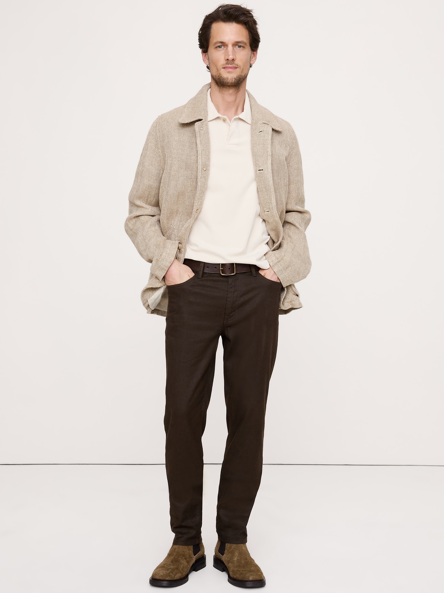 Slim Linen-Cotton Traveler Pant