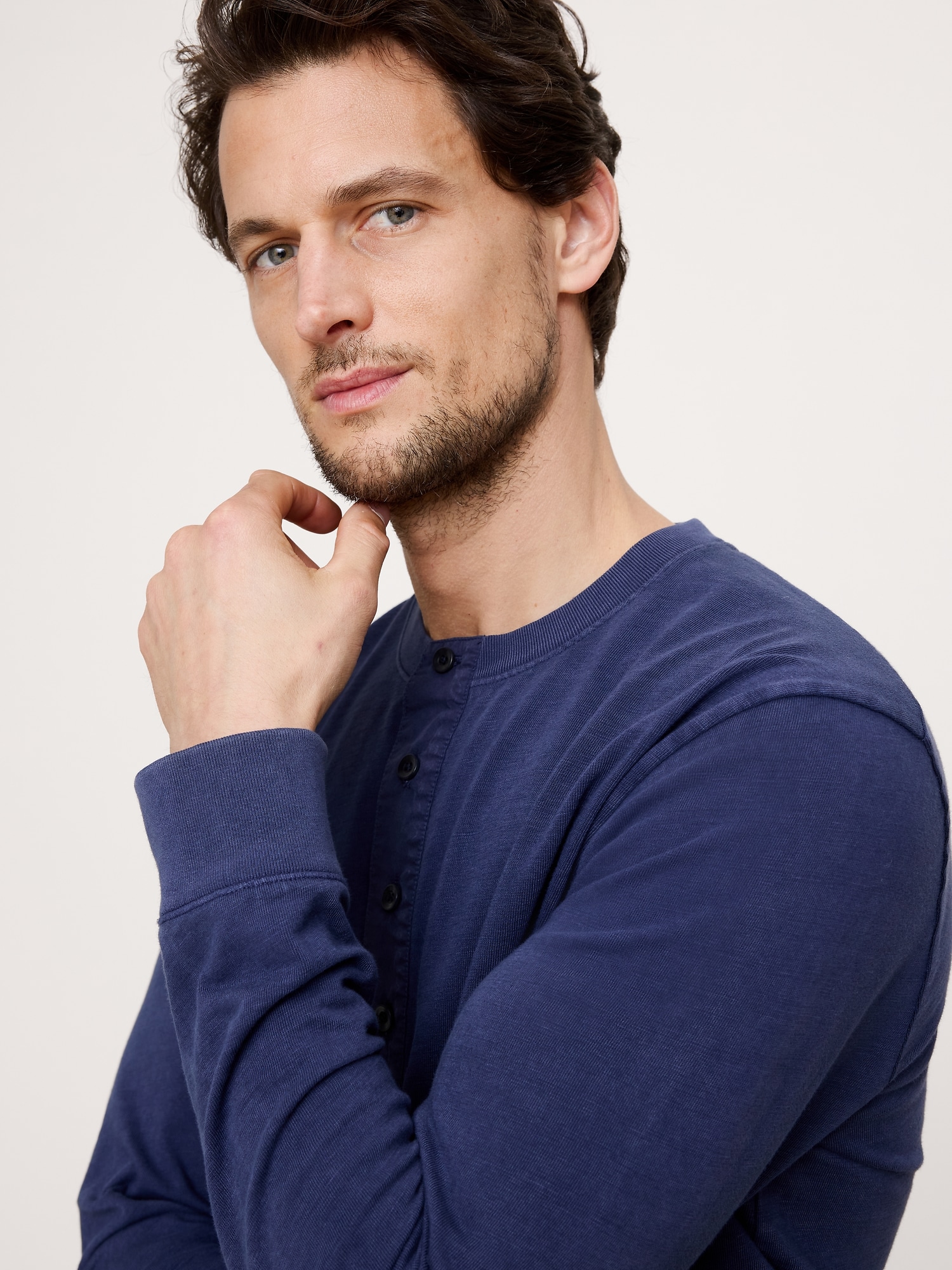 Image number 3 showing, Cotton Slub Henley T-Shirt