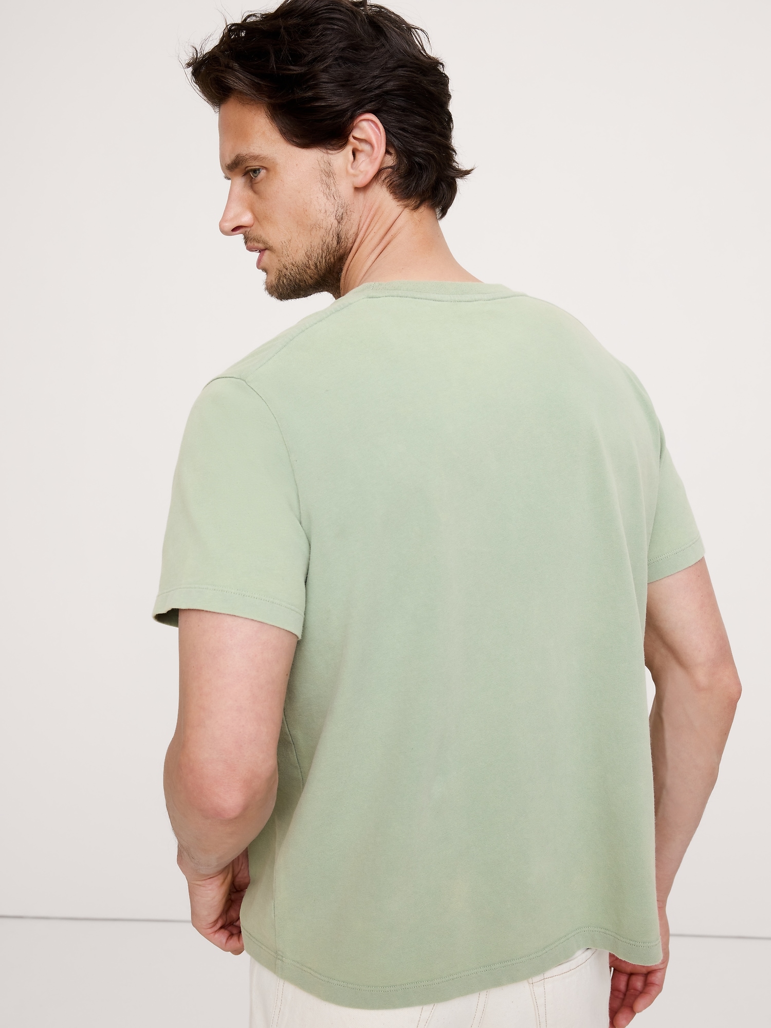 Image number 4 showing, Sueded Cotton Crew-Neck T-Shirt