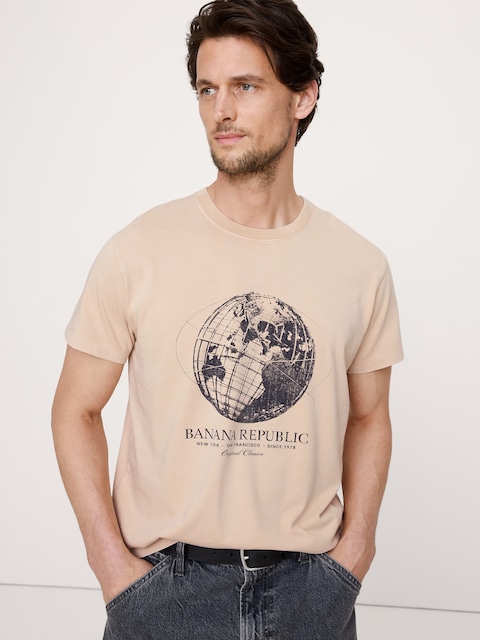 T-SHIRT À IMPRIMÉ EN COTON RETOUR AUX ARCHIVES