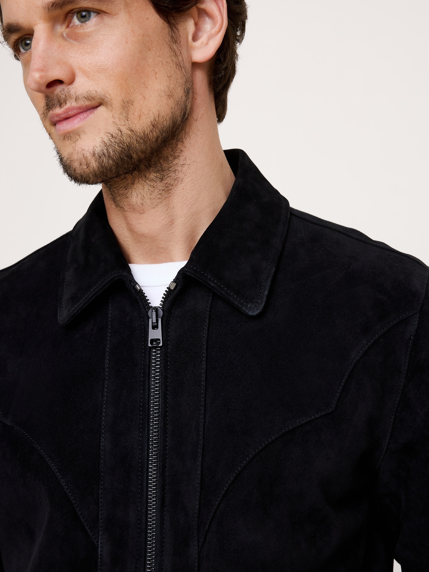 L'image numéro 8 présente Veste western en suède