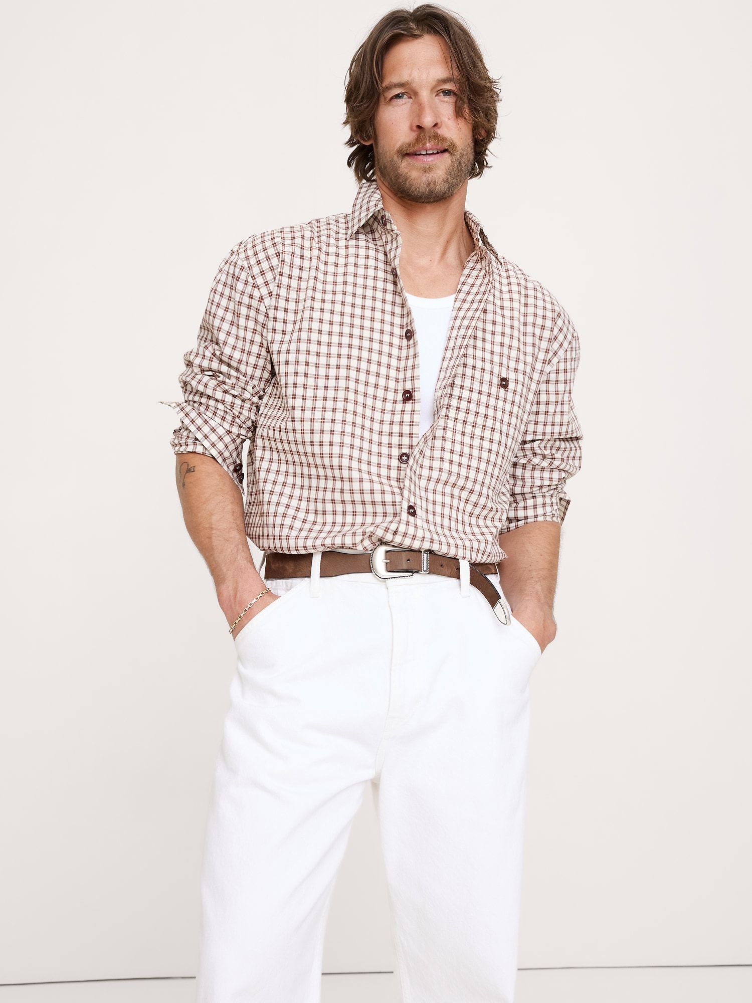 Relaxed-Fit Washed Cotton Poplin Shirt