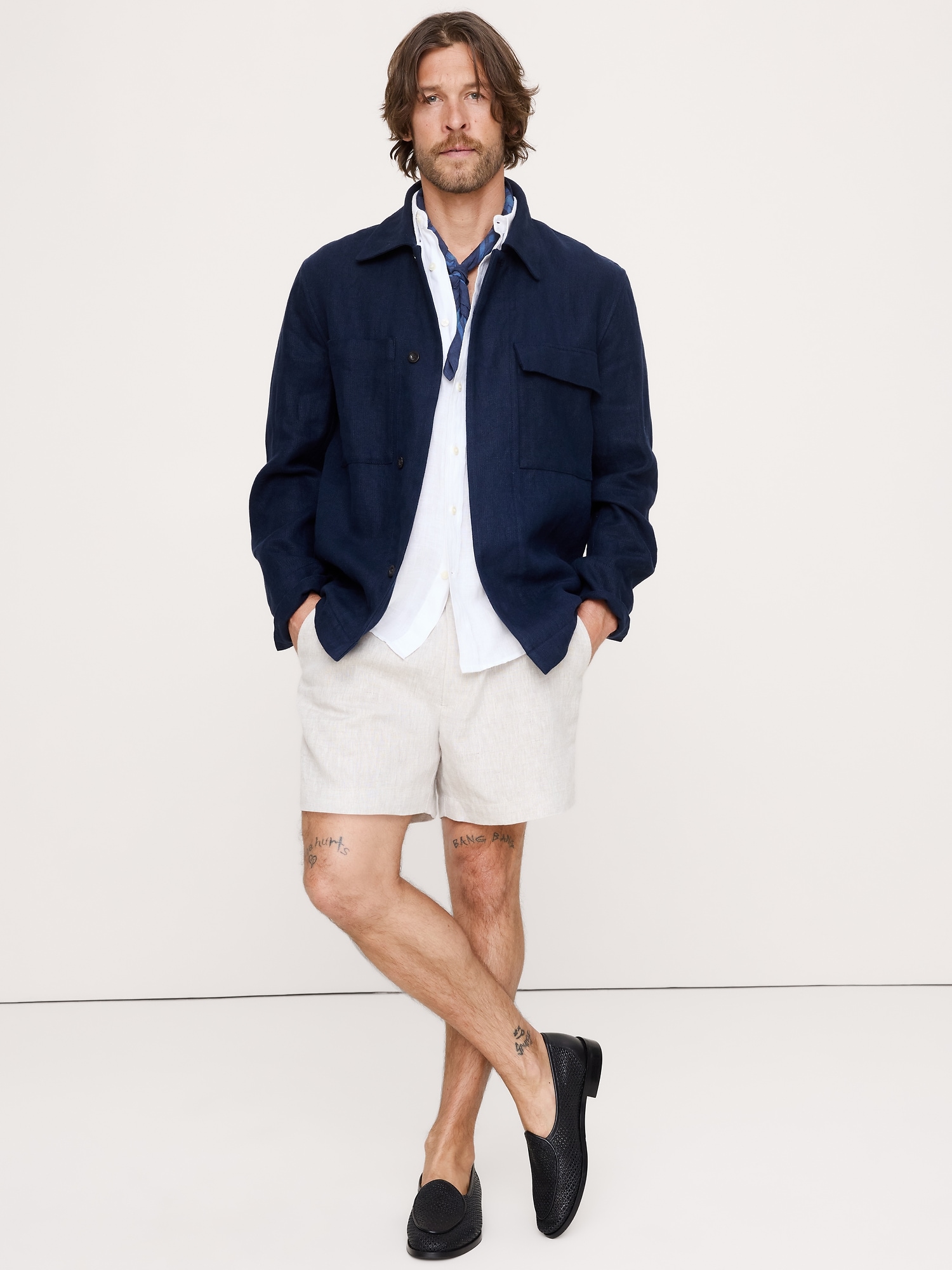 5" Linen Pull-On Short