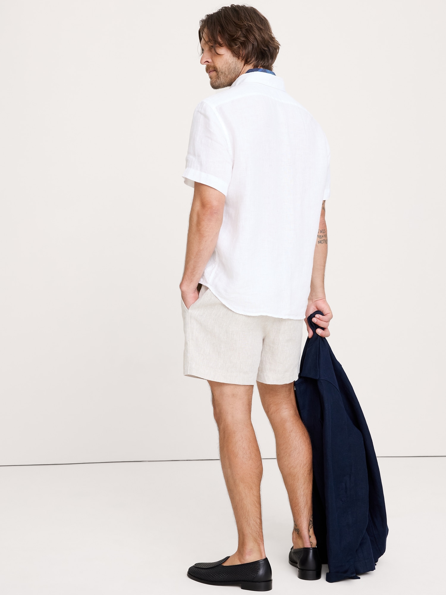 Image number 2 showing, 5" Linen Pull-On Short