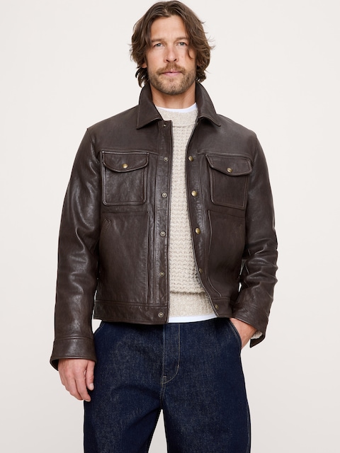 VESTE DE CAMIONNEUR EN CUIR