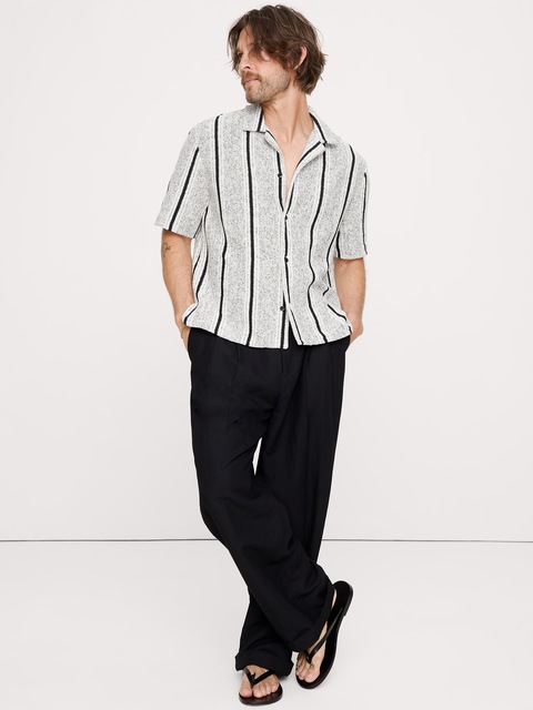 CHEMISE DE VACANCES DÉCONTRACTÉE À RAYURES