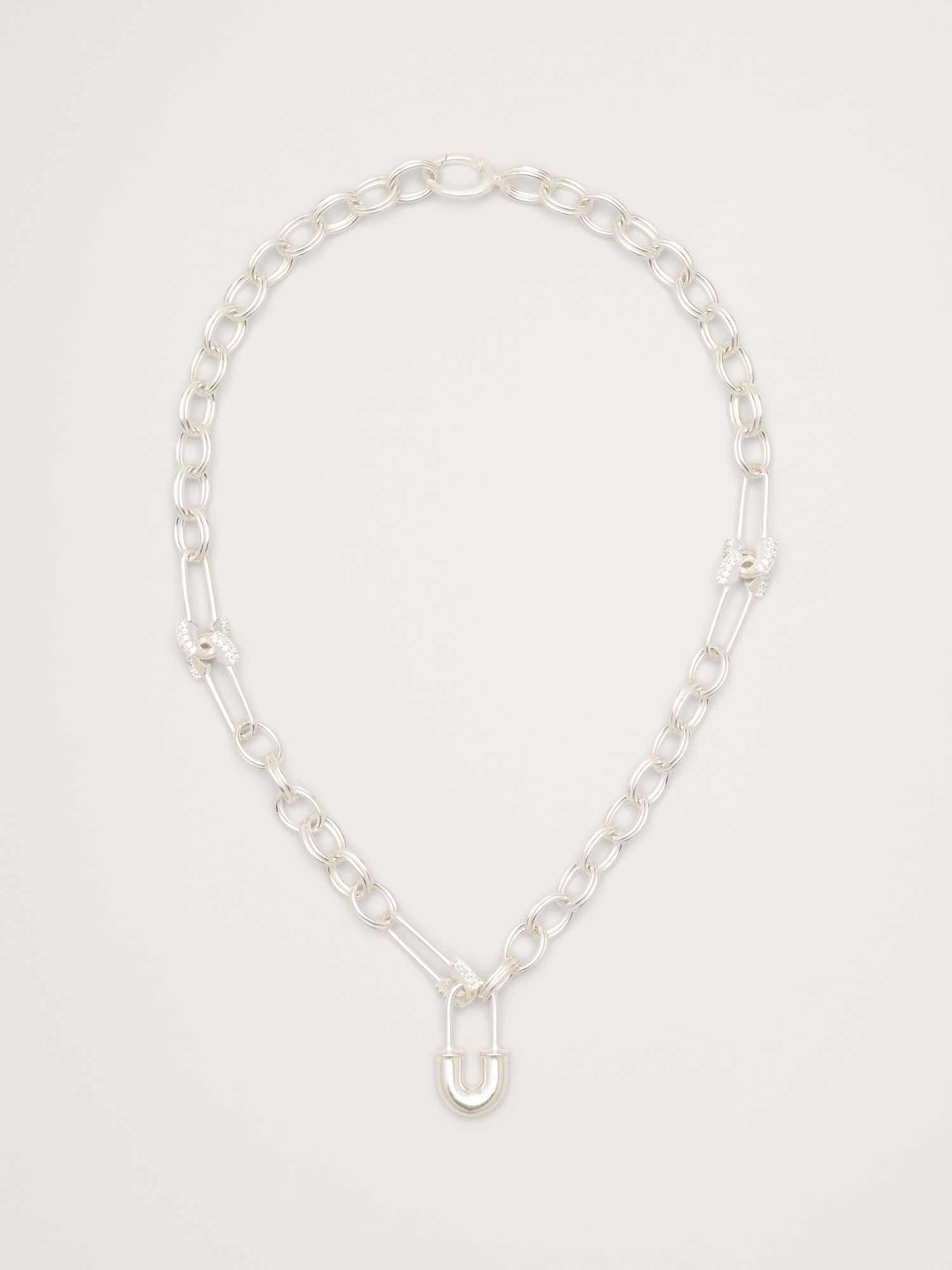 CHAÎNE À ÉPINGLES DE SÛRETÉ AVEC PIERRES DU RHIN