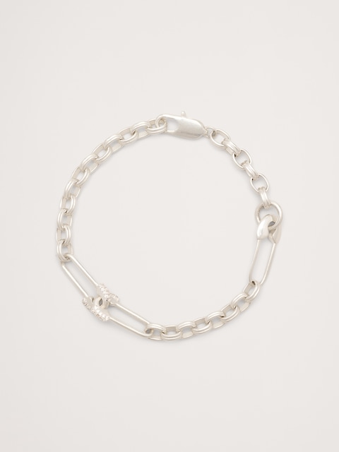 BRACELET À ÉPINGLES DE SÛRETÉ AVEC PIERRES DU RHIN