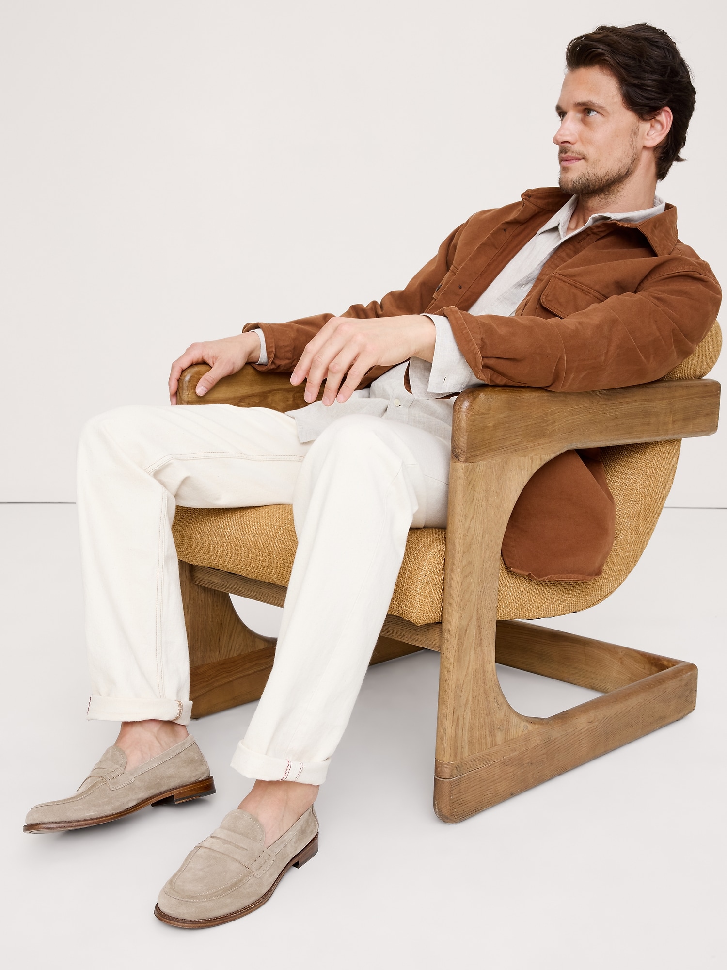 Italian Suede Penny Loafer