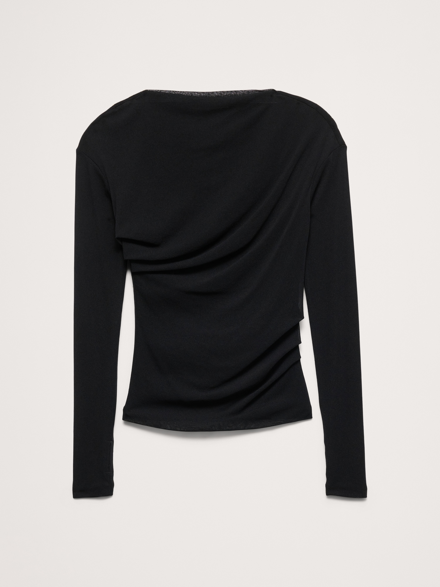 Image number 2 showing, Ruched Mesh Boatneck Top