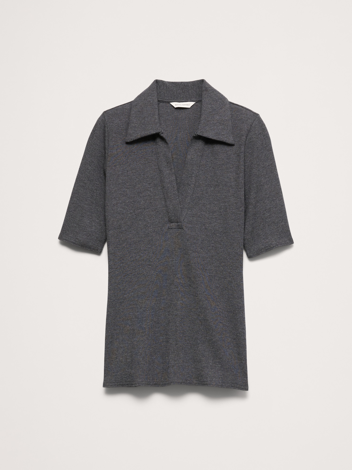 Image number 5 showing, Ribbed Elbow-Sleeve Polo