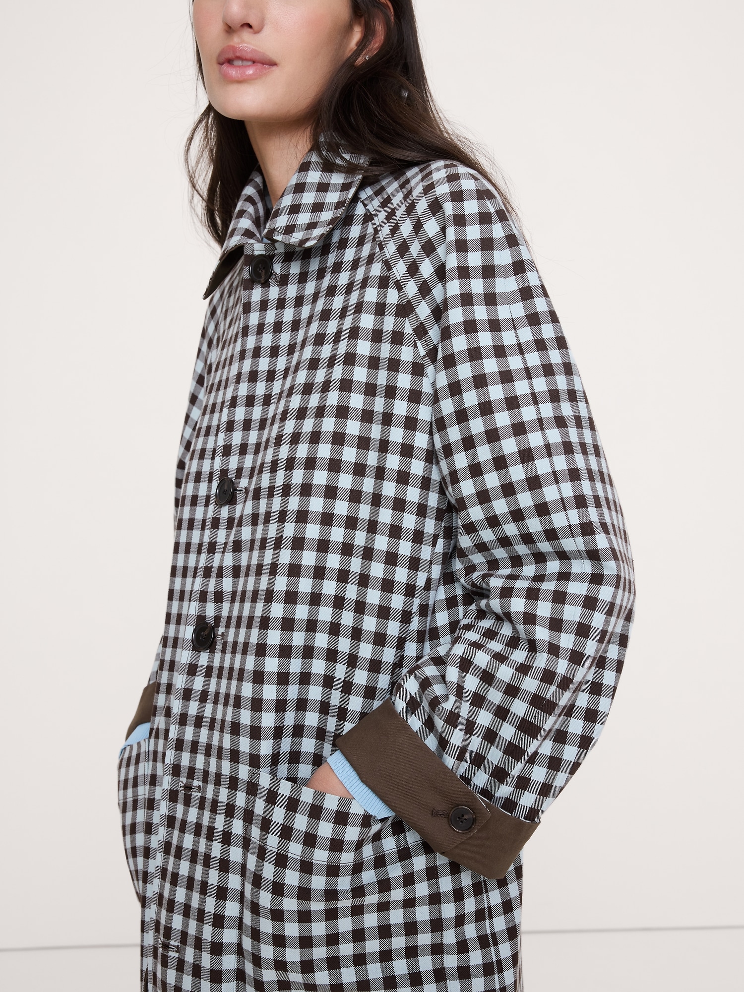 Image number 4 showing, Reversible Cotton Car Coat